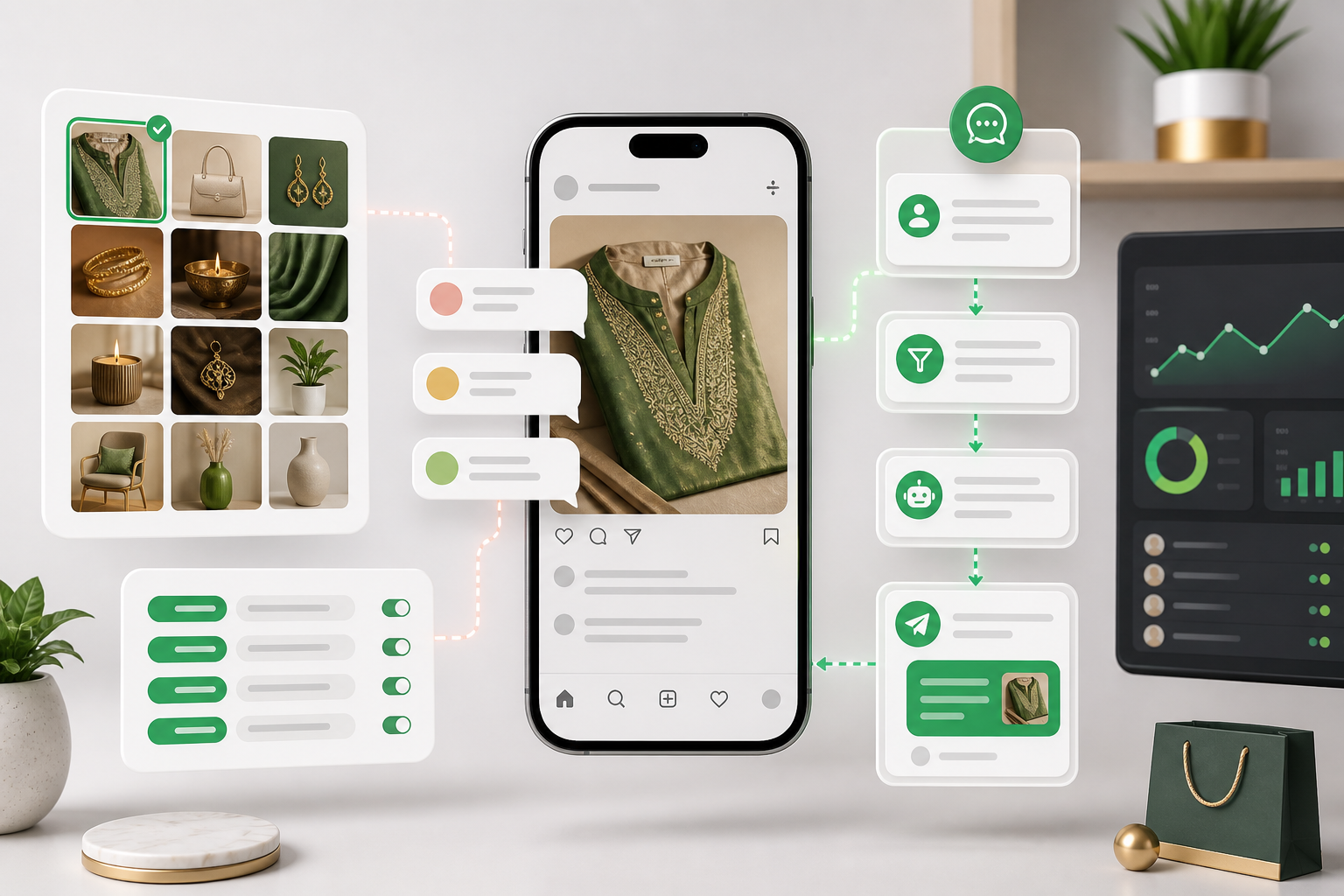 Instagram comment to DM automation visual